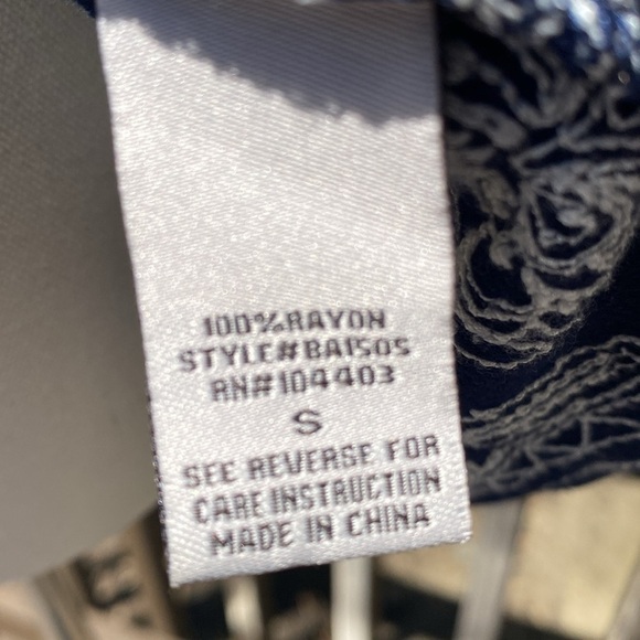 Blue Pepper Vintage open front top with stitched floral detail - Picture 9 of 13